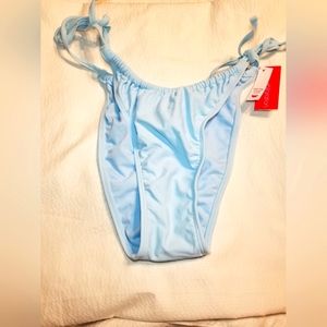 NWT HIGH LEG SCOOP WAIST SIDE TIE SWIMSUIT BIKINI BOTTOM XL cute